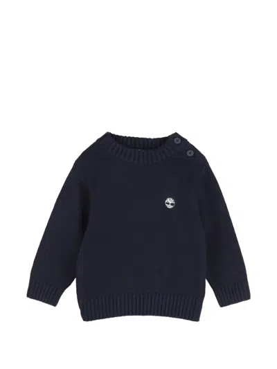 Timberland Babies' Logo-embroidered Button-shoulder Sweater In Multi
