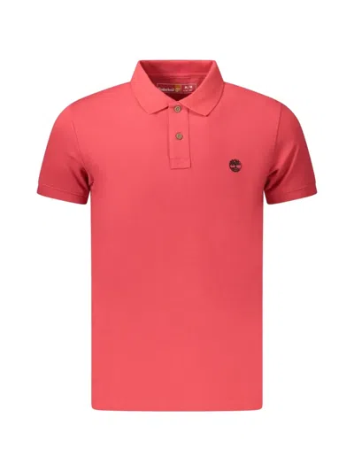 Timberland Logo-embroidered Cotton Polo Shirt In Red