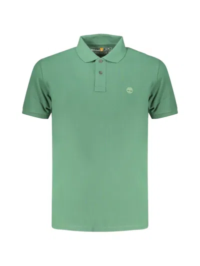 Timberland Logo-embroidered Cotton Polo Shirt In Green