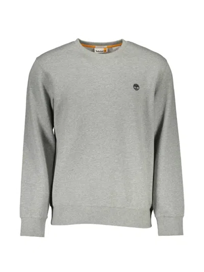 Timberland Logo-embroidered Crew-neck Sweatshirt In Gray