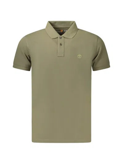 Timberland Logo-embroidered Piqué Polo Shirt In Green