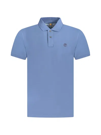 Timberland Logo-embroidered Polo Shirt In Blue