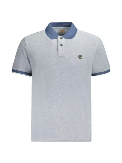 Timberland Logo-embroidered Short-sleeve Polo Shirt In Blue