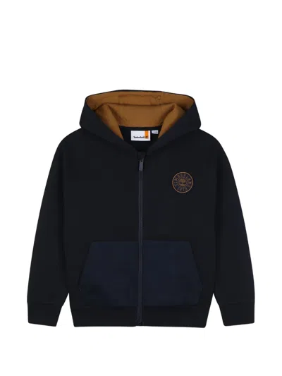 Timberland Kids' Logo-patch Hoodie In Blue