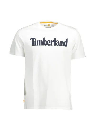 Timberland Logo-print Cotton T-shirt In White