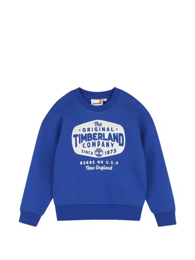 Timberland Kids' Logo-print Crew-neck Sweater In Multi