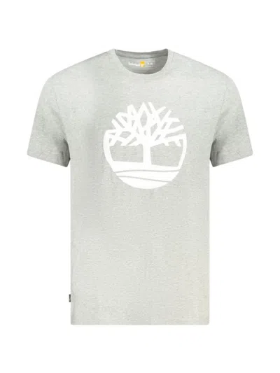 Timberland Logo-print Crew-neck T-shirt In Gray