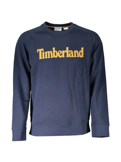 Timberland Logo-print Raglan-sleeve Sweatshirt In Blue