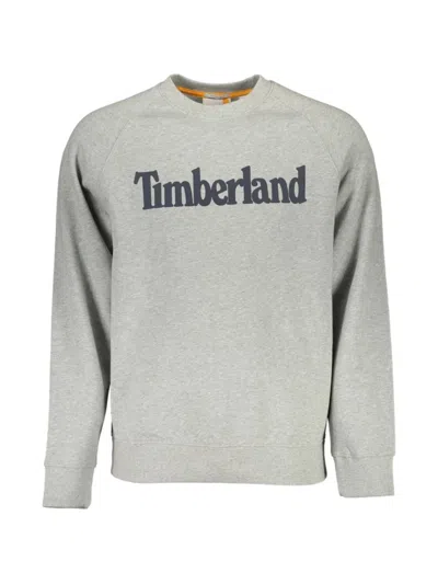 Timberland Logo-print Raglan-sleeve Sweatshirt In Gray