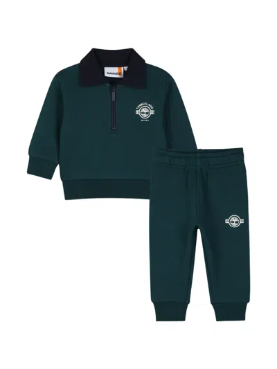 Timberland Babies' Logo-print Track Set In Green