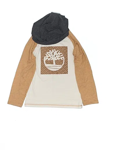 Pre-owned Timberland Kids' Long Sleeve T-shirt In Tan