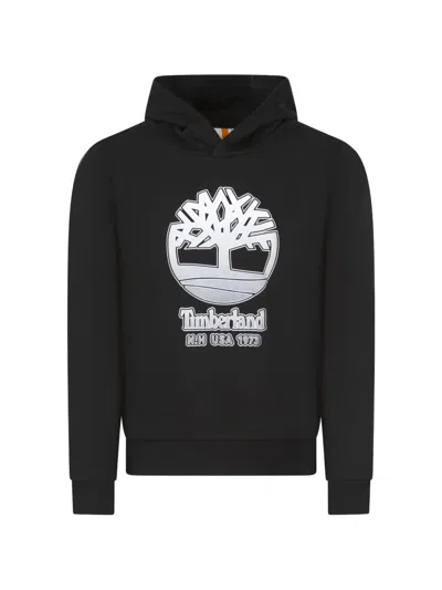 Timberland Kids' Long-sleeves Hoodie In Black
