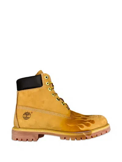 Timberland Loso Wav Flame-print Hiking Boots In Orange