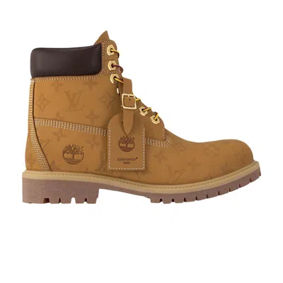 Pre-owned Timberland Louis Vuitton X 6 Inch Ankle Boot 'embossed Monogram - Wheat' In Tan