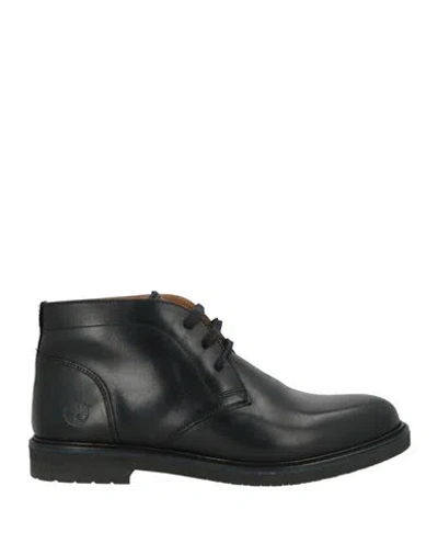 Timberland Man Ankle Boots Black Size 8.5 Leather