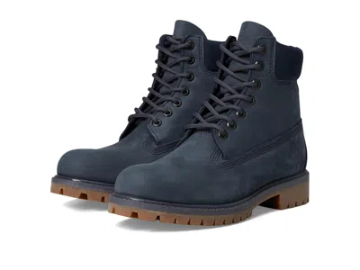 Pre-owned Timberland Man's Boots  6 Inch Premium Waterproof Boot In Dark Blue Nubuck