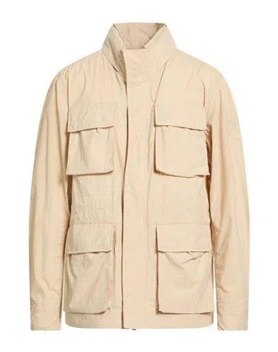 Timberland Man Jacket Beige Size 3xl Nylon, Polyurethane In Multi