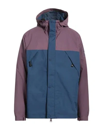 Timberland Man Jacket Blue Size Xl Nylon In Multi