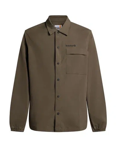 Timberland Man Jacket Military Green Size S Polyester, Elastane