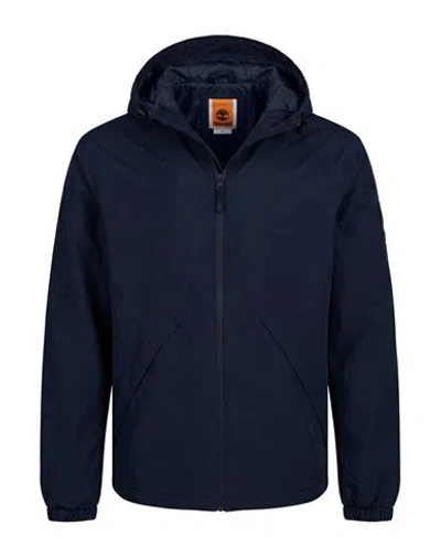 Timberland Man Jacket Navy Size L Nylon In Blue