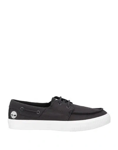 Timberland Man Loafers Black Size 9 Textile Fibers