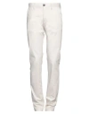 Timberland Man Pants Ivory Size 31w-34l Cotton, Elastane In White