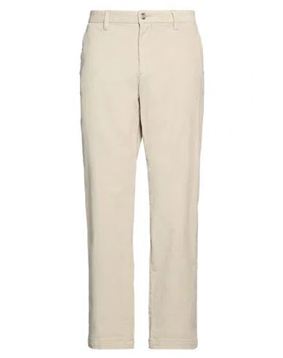Timberland Man Pants Light Grey Size 38w-32l Cotton, Elastane, Cow Leather In Gray