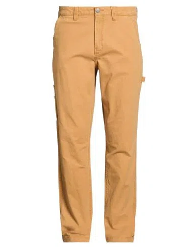 Timberland Man Pants Mustard Size 33w-34l Cotton, Elastane In Yellow