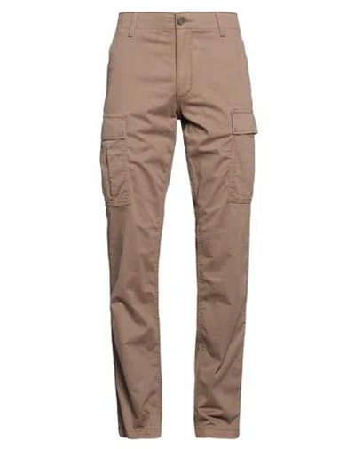 Timberland Man Pants Taupe Size 32w-34l Cotton, Elastane In Gray