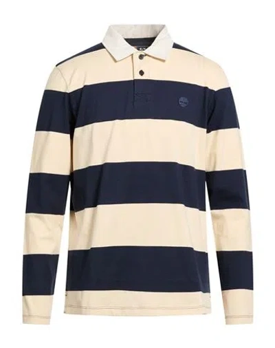 Timberland Man Polo Shirt Beige Size Xxl Cotton In Neutral