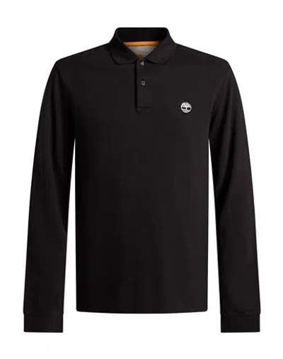 Timberland Man Polo Shirt Black Size M Cotton