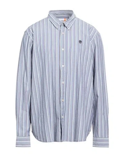 Timberland Man Shirt Grey Size Xxl Cotton In Blue