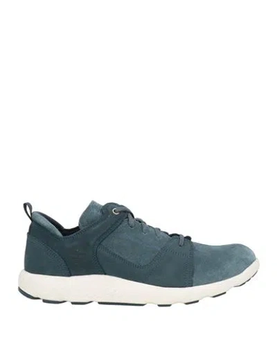 Timberland Man Sneakers Slate Blue Size 10 Leather