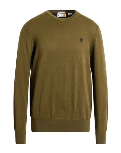 Timberland Man Sweater Military Green Size Xl Cotton
