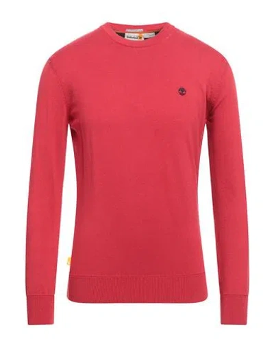 Timberland Man Sweater Red Size Xxl Organic Cotton