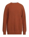 Timberland Man Sweater Rust Size Xxl Lambswool, Nylon In Burgundy