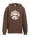 Timberland Man Sweatshirt Brown Size M Cotton, Polyester, Elastane In Brown