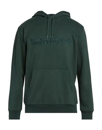 Timberland Man Sweatshirt Dark Green Size M Cotton, Polyester