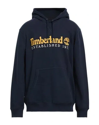Timberland Man Sweatshirt Midnight Blue Size Xl Cotton, Polyester In Multi