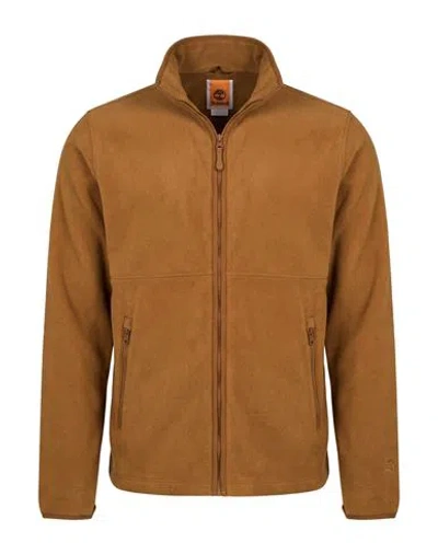 Timberland Man Sweatshirt Mustard Size M Polyester In Brown