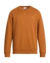 Timberland Man Sweatshirt Tan Size Xl Cotton, Polyester In Brown