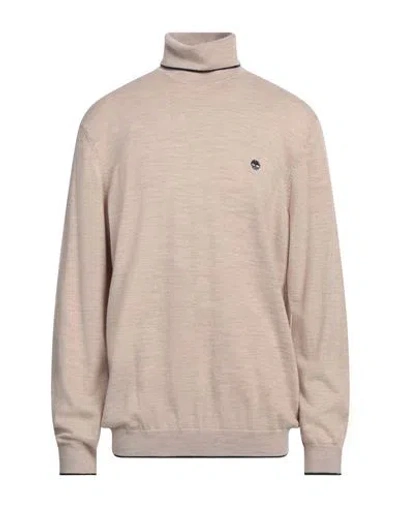 Timberland Man Turtleneck Beige Size Xxl Merino Wool