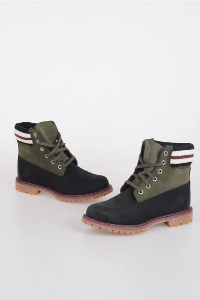 Timberland Marni Leather Combat Boots In Black