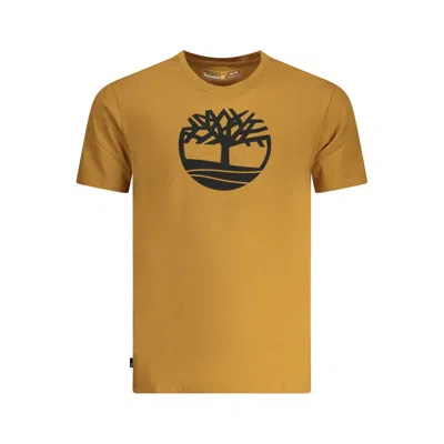 Timberland Marrone Cotton Men T-shirt In Brown