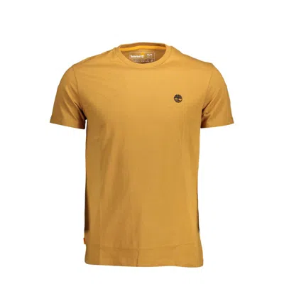 Timberland Logo-patch Cotton T-shirt In Yellow