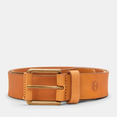 Timberland Men's 40mm Nubuck Wrapped Buckle Belt In Gold