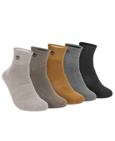 Timberland Men's 5-pack Rivington Quarter Socks In Neutral