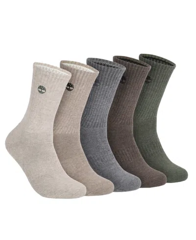 Timberland Men's 5-pair Rivington Crew Socks In Multi