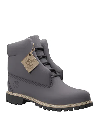 Timberland Men's 6 Boots In Dark Grey Full Grain