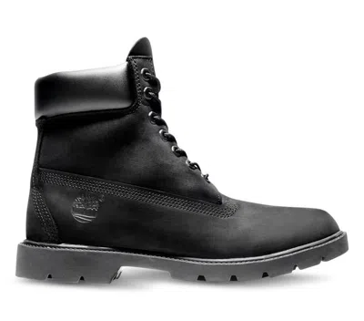 Pre-owned Timberland Men's 6 Inch Basic Waterproof Suede Black Nubuck Boots 19039 All Size
